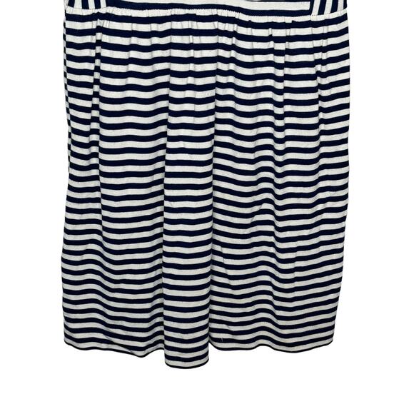 Madewell Women T-Shirt Dress Afternoon Sleeveless Striped Pockets Pleated Large - Picture 4 of 10